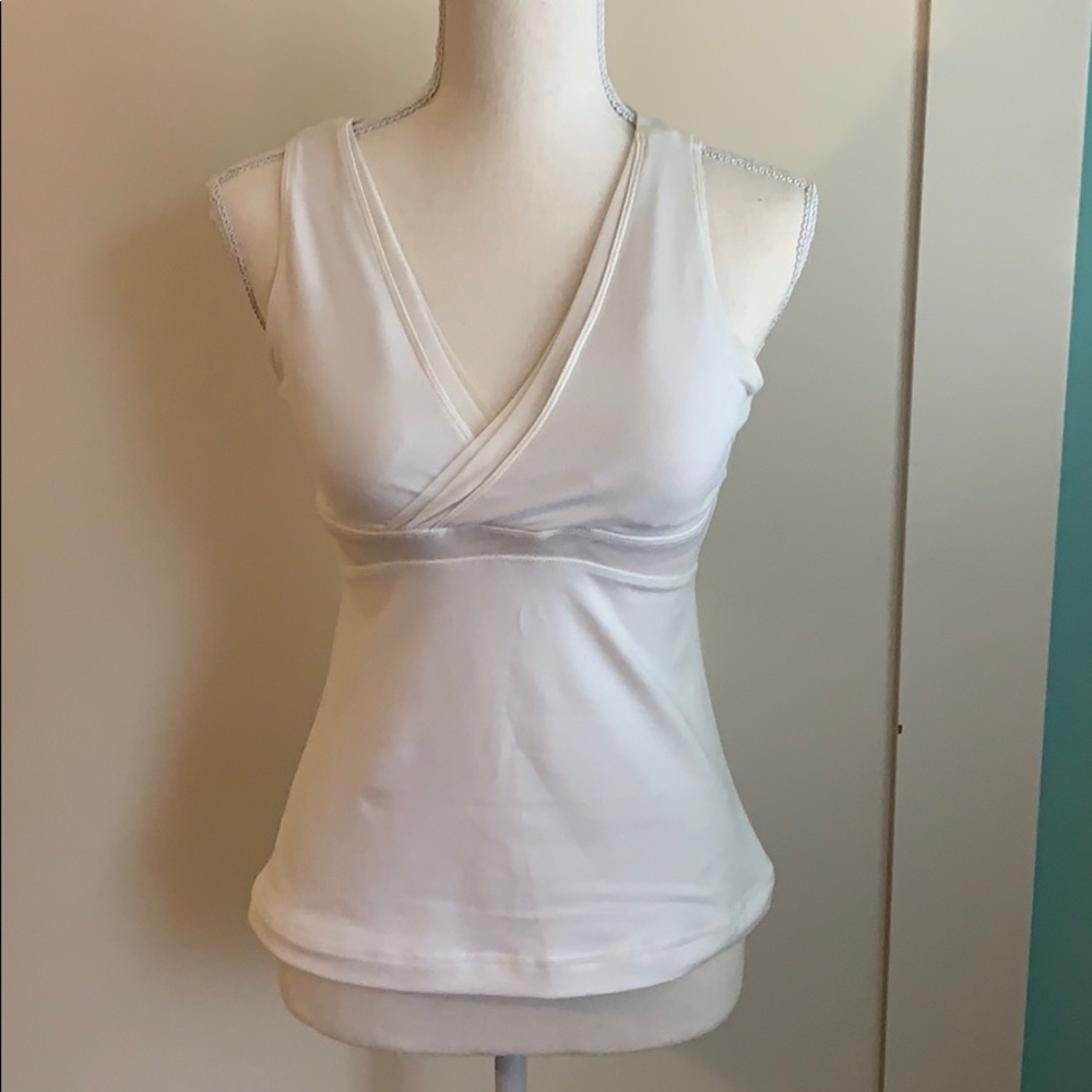 White lululemon exercise tank top